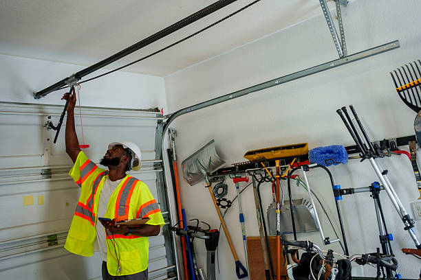 Professional Garage Door Panel Replacement technician working in Monte Alto, TX